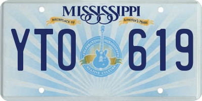 MS license plate YTO619