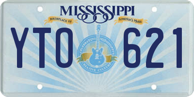 MS license plate YTO621
