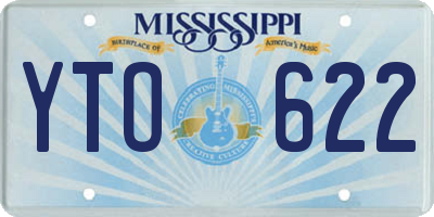 MS license plate YTO622