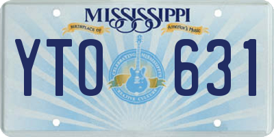 MS license plate YTO631