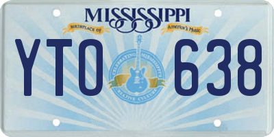 MS license plate YTO638