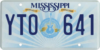 MS license plate YTO641