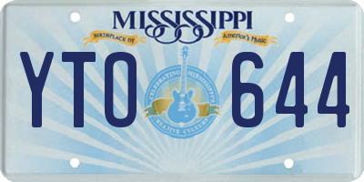MS license plate YTO644