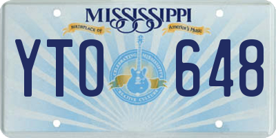 MS license plate YTO648