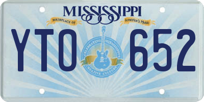 MS license plate YTO652