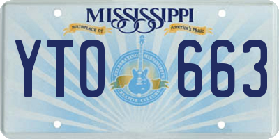 MS license plate YTO663
