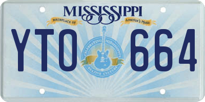 MS license plate YTO664