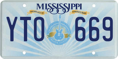 MS license plate YTO669