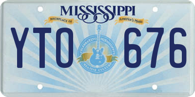MS license plate YTO676