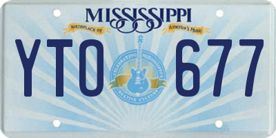 MS license plate YTO677