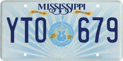 MS license plate YTO679