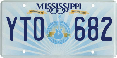 MS license plate YTO682