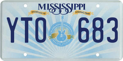 MS license plate YTO683