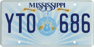 MS license plate YTO686