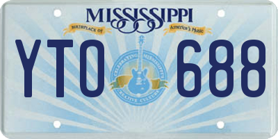 MS license plate YTO688