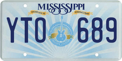 MS license plate YTO689
