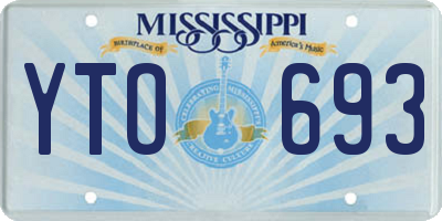 MS license plate YTO693
