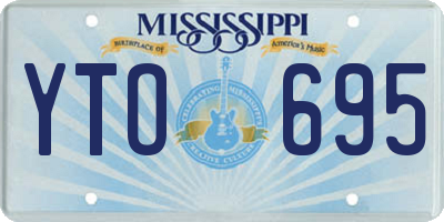 MS license plate YTO695