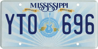MS license plate YTO696