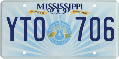 MS license plate YTO706