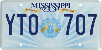 MS license plate YTO707
