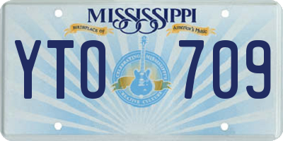MS license plate YTO709
