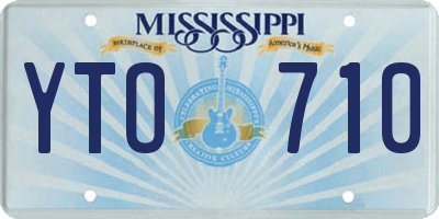 MS license plate YTO710