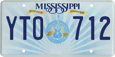 MS license plate YTO712