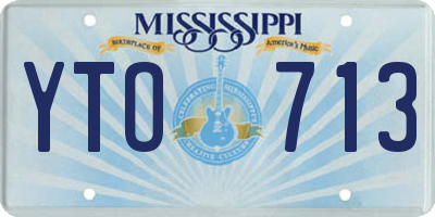 MS license plate YTO713
