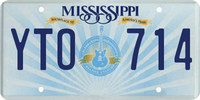 MS license plate YTO714