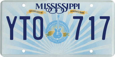 MS license plate YTO717