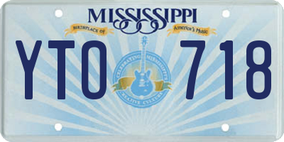 MS license plate YTO718