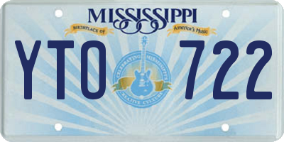 MS license plate YTO722