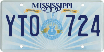 MS license plate YTO724