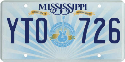 MS license plate YTO726