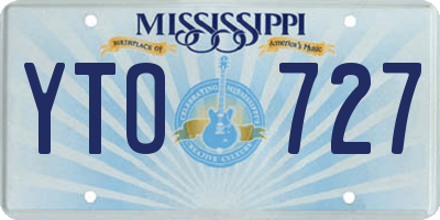MS license plate YTO727