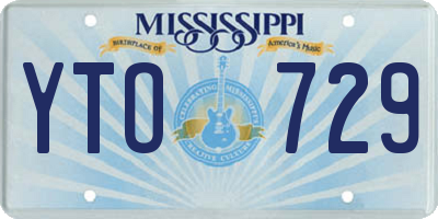 MS license plate YTO729
