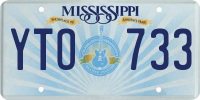 MS license plate YTO733