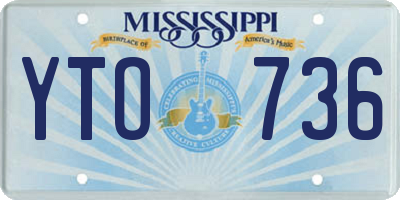 MS license plate YTO736