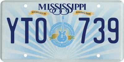 MS license plate YTO739