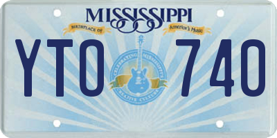 MS license plate YTO740