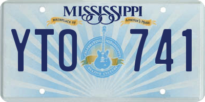 MS license plate YTO741
