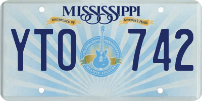 MS license plate YTO742
