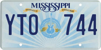 MS license plate YTO744
