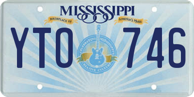 MS license plate YTO746