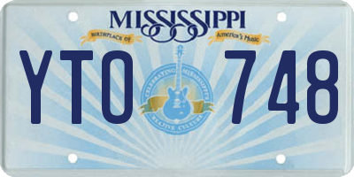 MS license plate YTO748