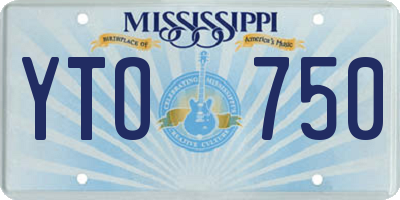 MS license plate YTO750