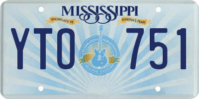 MS license plate YTO751