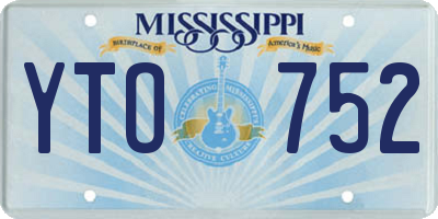 MS license plate YTO752