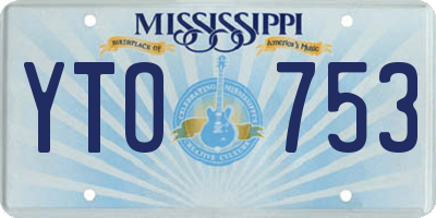 MS license plate YTO753